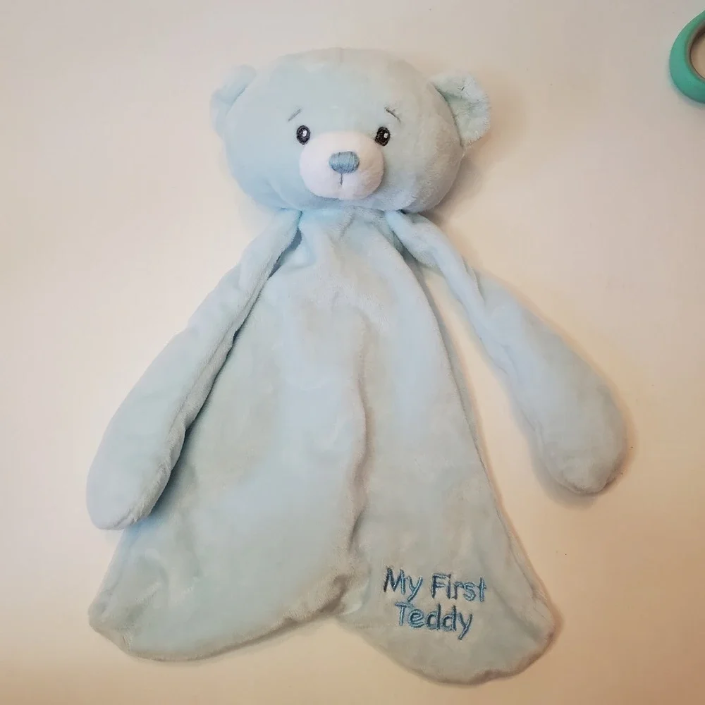 Ganz My First Teddy Security Blanket Lovey‎ Blue Bear